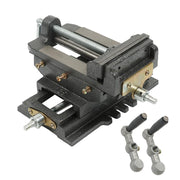 DURAFORCE 5-In Cross Slide Vise Drill Press X-Y Clamp Heavy Duty Machine Metal 2 Way Black
