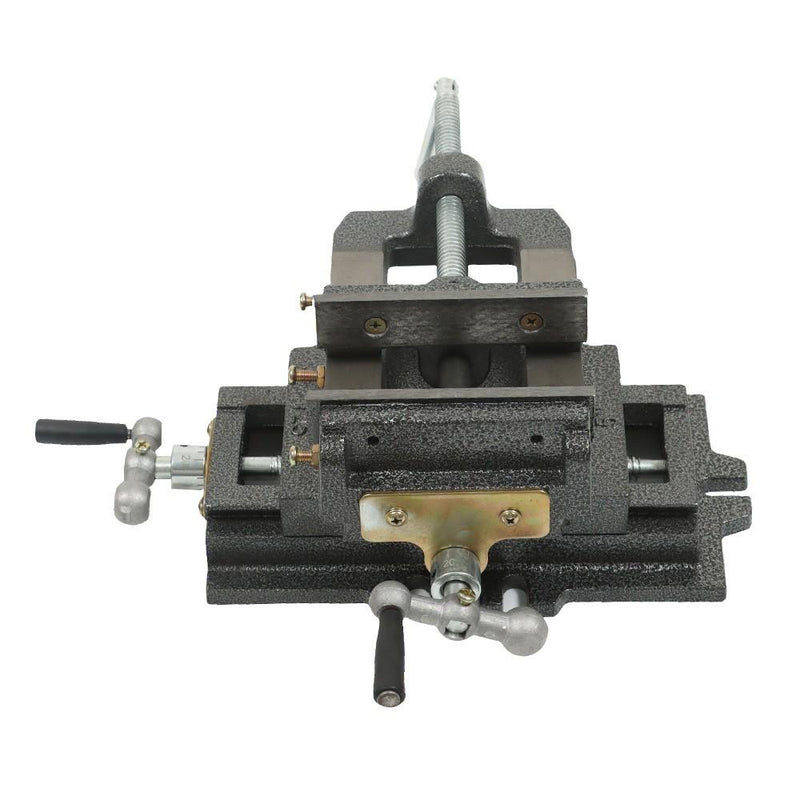 DURAFORCE 5-In Cross Slide Vise Drill Press X-Y Clamp Heavy Duty Machine Metal 2 Way Black