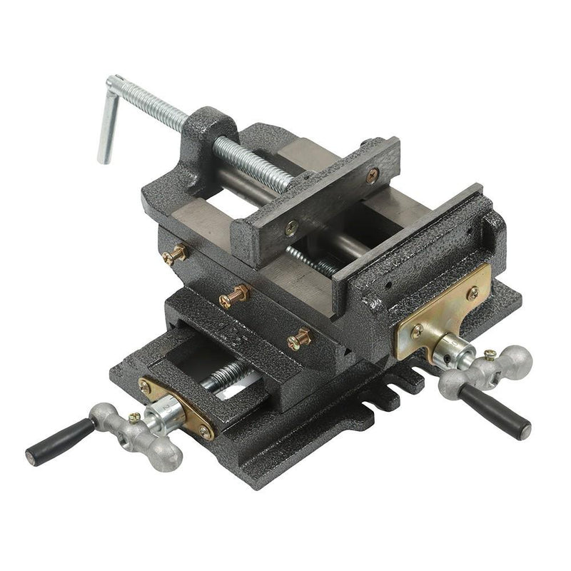 DURAFORCE 5-In Cross Slide Vise Drill Press X-Y Clamp Heavy Duty Machine Metal 2 Way Black