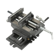 DURAFORCE 5-In Cross Slide Vise Drill Press X-Y Clamp Heavy Duty Machine Metal 2 Way Black