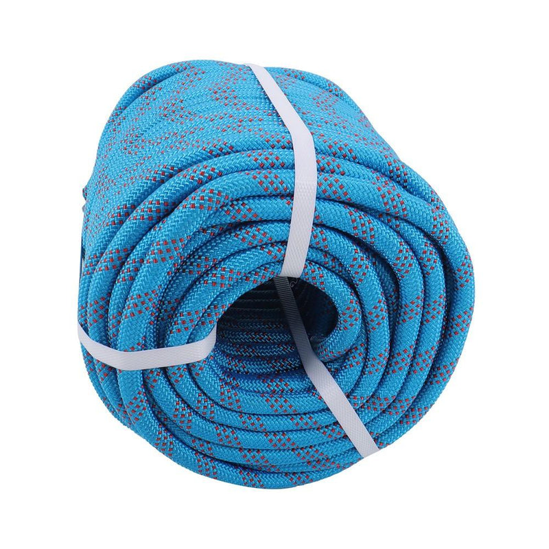 DURAFORCE 1/2"×200' 48 Strands Polyester Braided Arborist Rope Blue & Red Rigging Rope