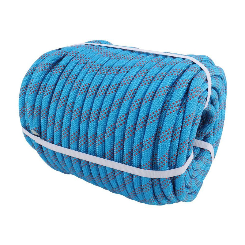 DURAFORCE 1/2"×200' 48 Strands Polyester Braided Arborist Rope Blue & Red Rigging Rope