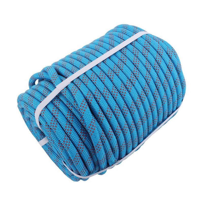 DURAFORCE 1/2"×200' 48 Strands Polyester Braided Arborist Rope Blue & Red Rigging Rope