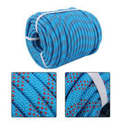 DURAFORCE 1/2"×200' 48 Strands Polyester Braided Arborist Rope Blue & Red Rigging Rope