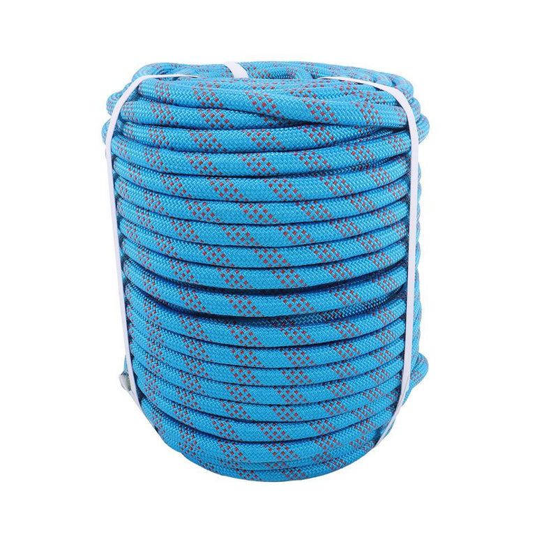 DURAFORCE 1/2"×200' 48 Strands Polyester Braided Arborist Rope Blue & Red Rigging Rope
