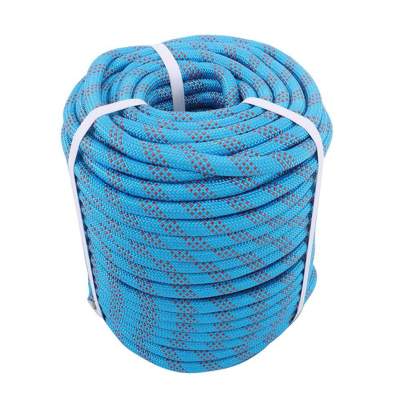 DURAFORCE 1/2"×200' 48 Strands Polyester Braided Arborist Rope Blue & Red Rigging Rope