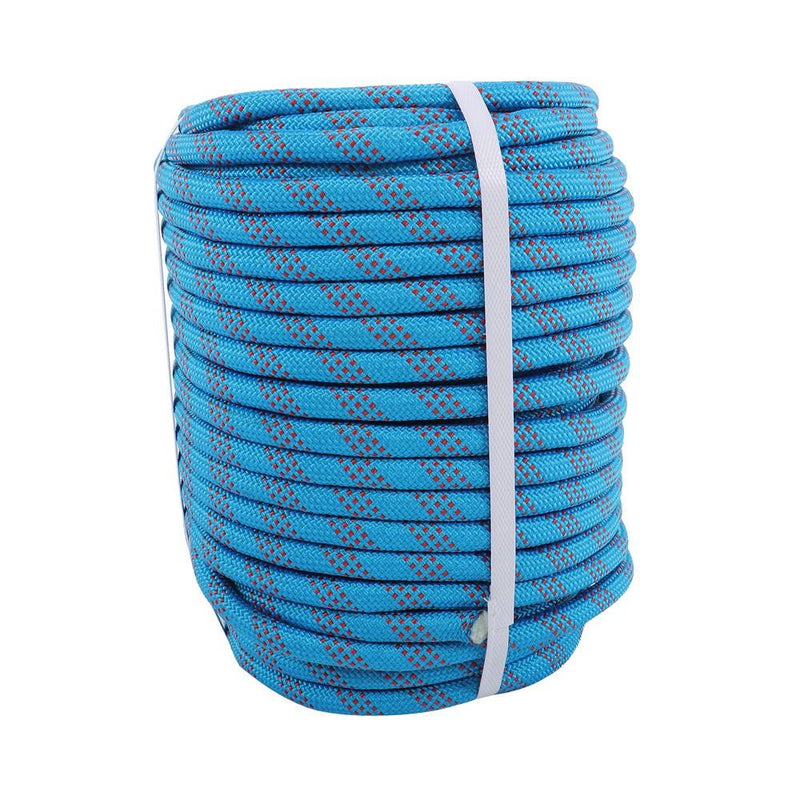 DURAFORCE 1/2"×200' 48 Strands Polyester Braided Arborist Rope Blue & Red Rigging Rope