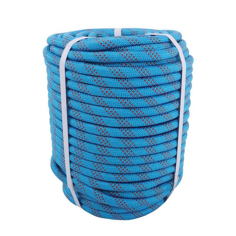 DURAFORCE 1/2"×200' 48 Strands Polyester Braided Arborist Rope Blue & Red Rigging Rope