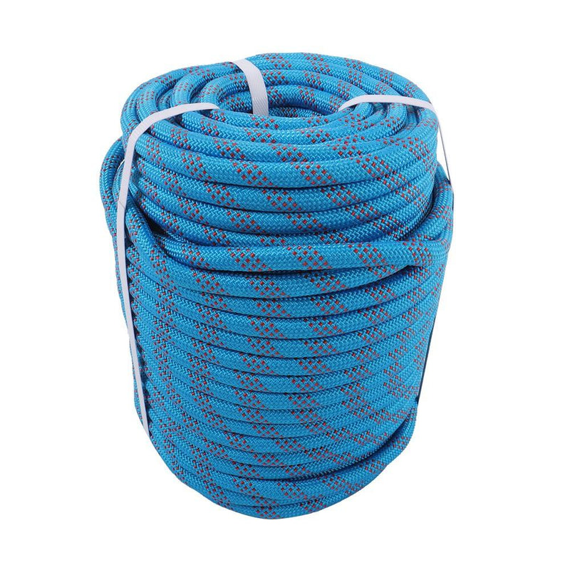 DURAFORCE 1/2"×200' 48 Strands Polyester Braided Arborist Rope Blue & Red Rigging Rope