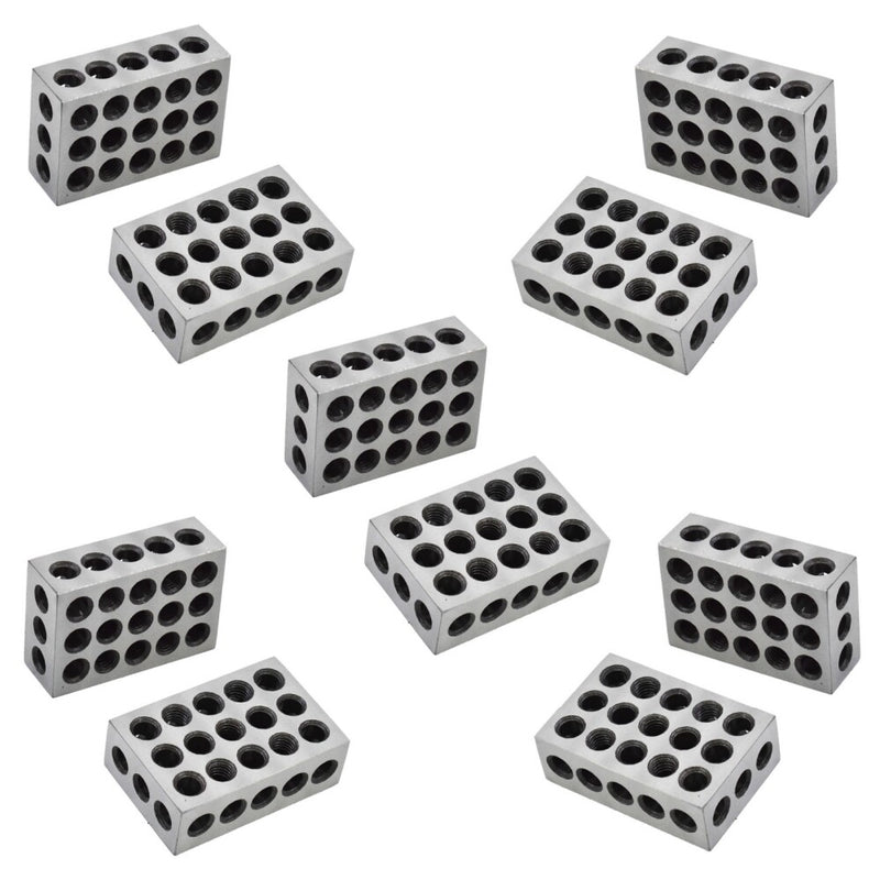 DURAFORCE High Precision 1-2-3 Blocks 23 Holes .0002" Machinist 123 Jig 5 Matched Pair