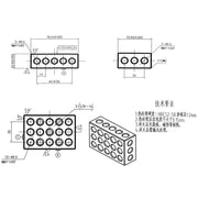 DURAFORCE High Precision 1-2-3 Blocks 23 Holes .0002" Machinist 123 Jig 5 Matched Pair