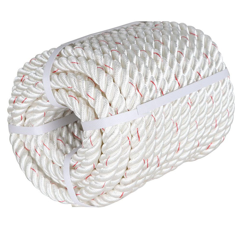 DURAFORCE 2038Lbs Arborist Tree Rope Bull Rope Braided Polyester Rope 3/4" × 100'