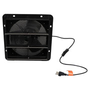DURAFORCE Low Noise Shutter Exhaust Fan 10" Wall Mounted With Switch+Insect Mesh 980 CFM