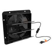 DURAFORCE Low Noise Shutter Exhaust Fan 10" Wall Mounted With Switch+Insect Mesh 980 CFM