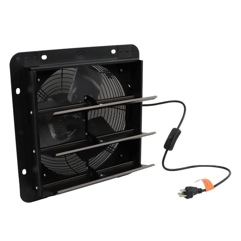 DURAFORCE Low Noise Shutter Exhaust Fan 10" Wall Mounted With Switch+Insect Mesh 980 CFM