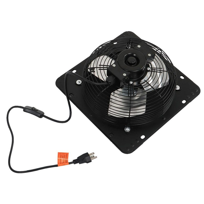 DURAFORCE Low Noise Shutter Exhaust Fan 10" Wall Mounted With Switch+Insect Mesh 980 CFM