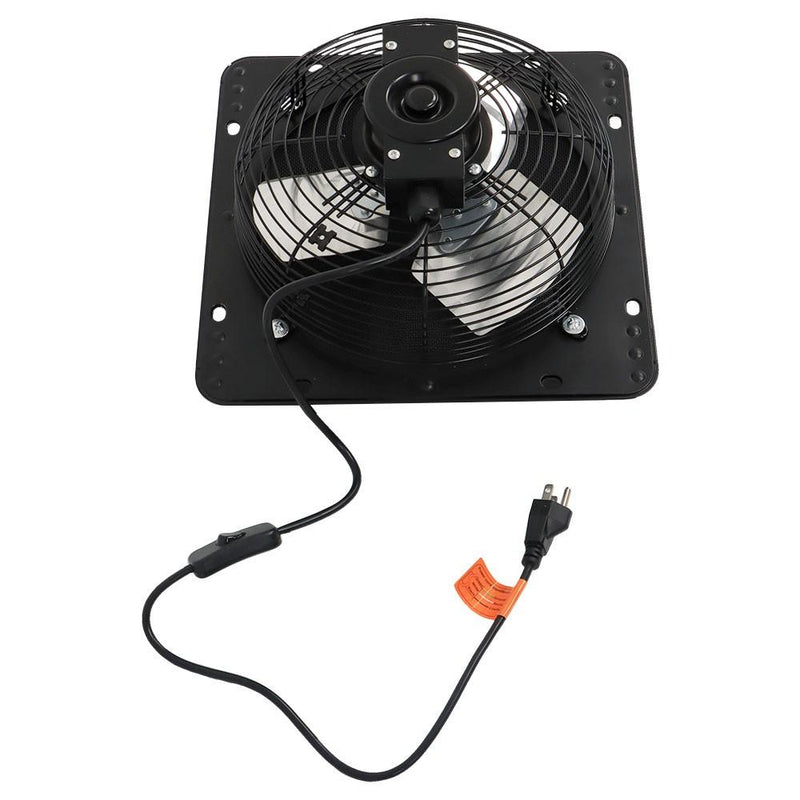 DURAFORCE Low Noise Shutter Exhaust Fan 10" Wall Mounted With Switch+Insect Mesh 980 CFM