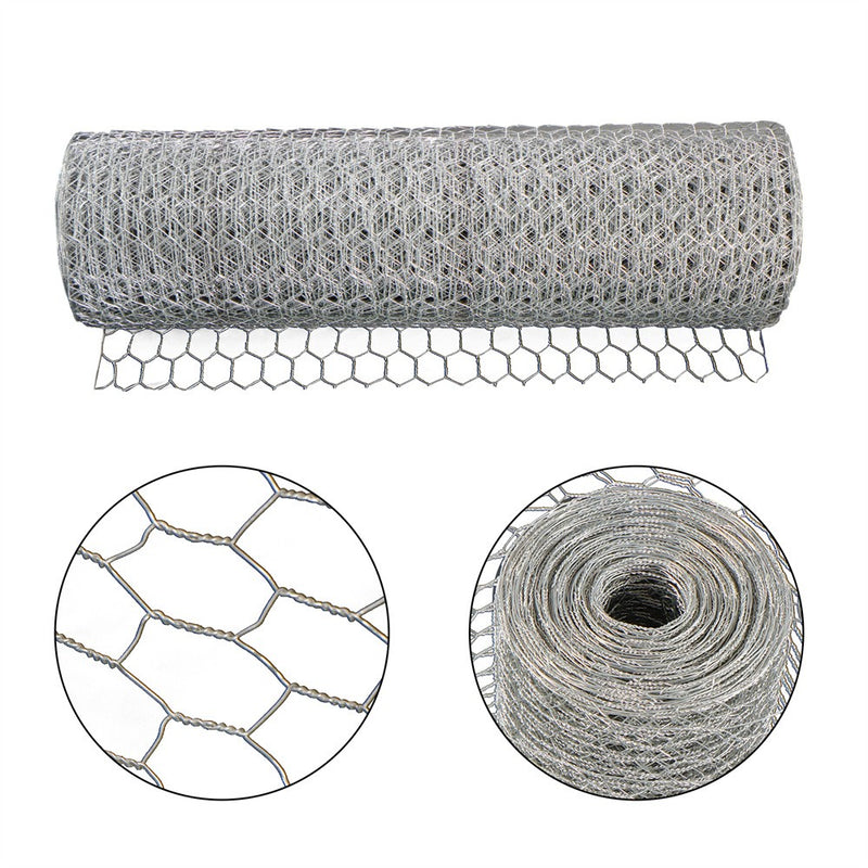 DURAFORCE 24In×100FT Chicken Wire Fencing Mesh Metal Floral Chicken Wire Fence 1" Hole