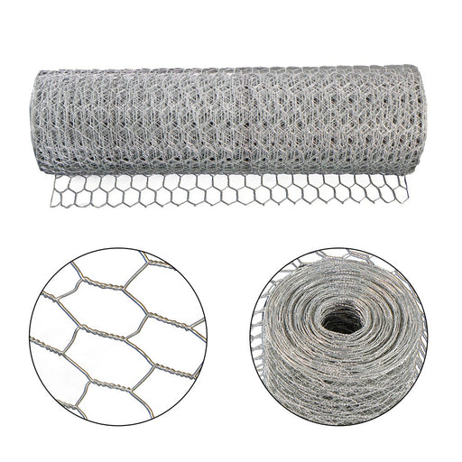 DURAFORCE 24In×100FT Chicken Wire Fencing Mesh Metal Floral Chicken Wire Fence 1" Hole