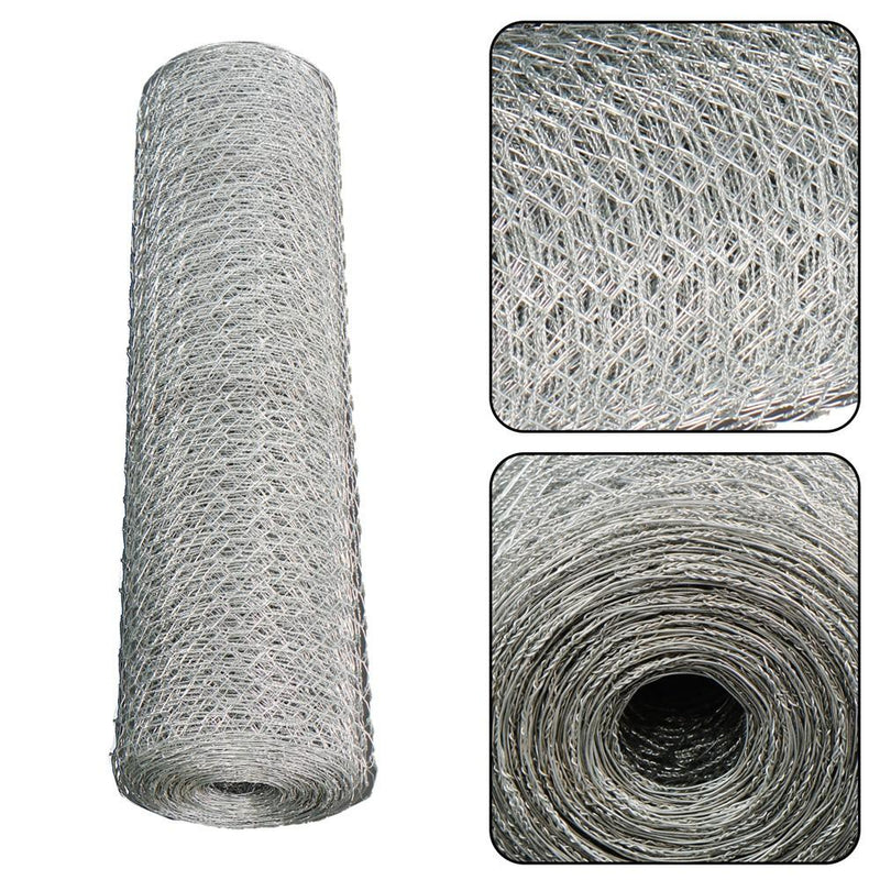 DURAFORCE 24In×100FT Chicken Wire Fencing Mesh Metal Floral Chicken Wire Fence 1" Hole