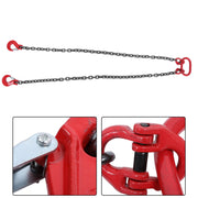 DURAFORCE 4 Ton/8800 lbs Capacity 3/8" x 5' G80 Chain Sling Double Legs w/ Grab Hooks