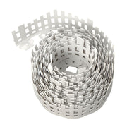 DURAFORCE 4.5'' x 50ft No-Dig White Plastic Landscape Edging With Anchoring Spikes Garden