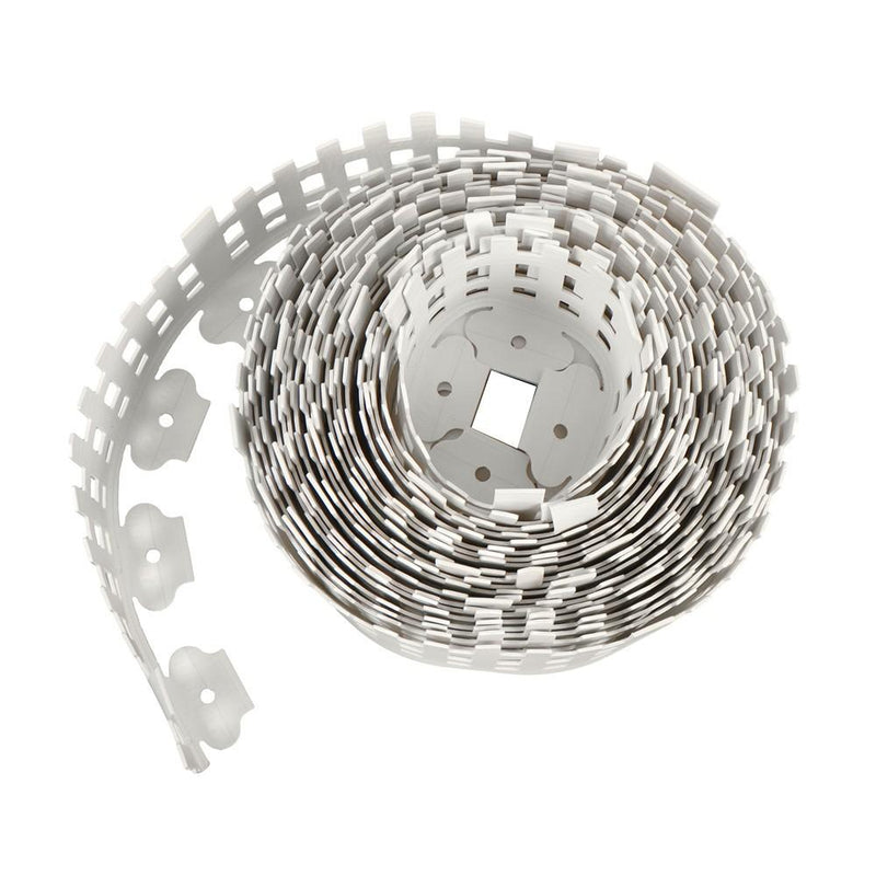 DURAFORCE 4.5'' x 50ft No-Dig White Plastic Landscape Edging With Anchoring Spikes Garden