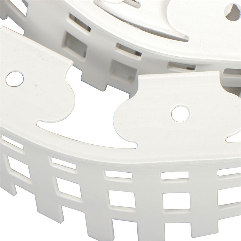 DURAFORCE 4.5'' x 50ft No-Dig White Plastic Landscape Edging With Anchoring Spikes Garden