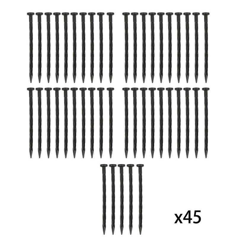 DURAFORCE 4.5'' x 50ft No-Dig White Plastic Landscape Edging With Anchoring Spikes Garden