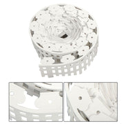 DURAFORCE 4.5'' x 50ft No-Dig White Plastic Landscape Edging With Anchoring Spikes Garden
