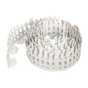 DURAFORCE 4.5'' x 50ft No-Dig White Plastic Landscape Edging With Anchoring Spikes Garden