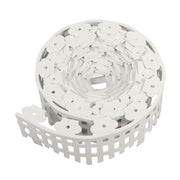DURAFORCE 4.5'' x 50ft No-Dig White Plastic Landscape Edging With Anchoring Spikes Garden