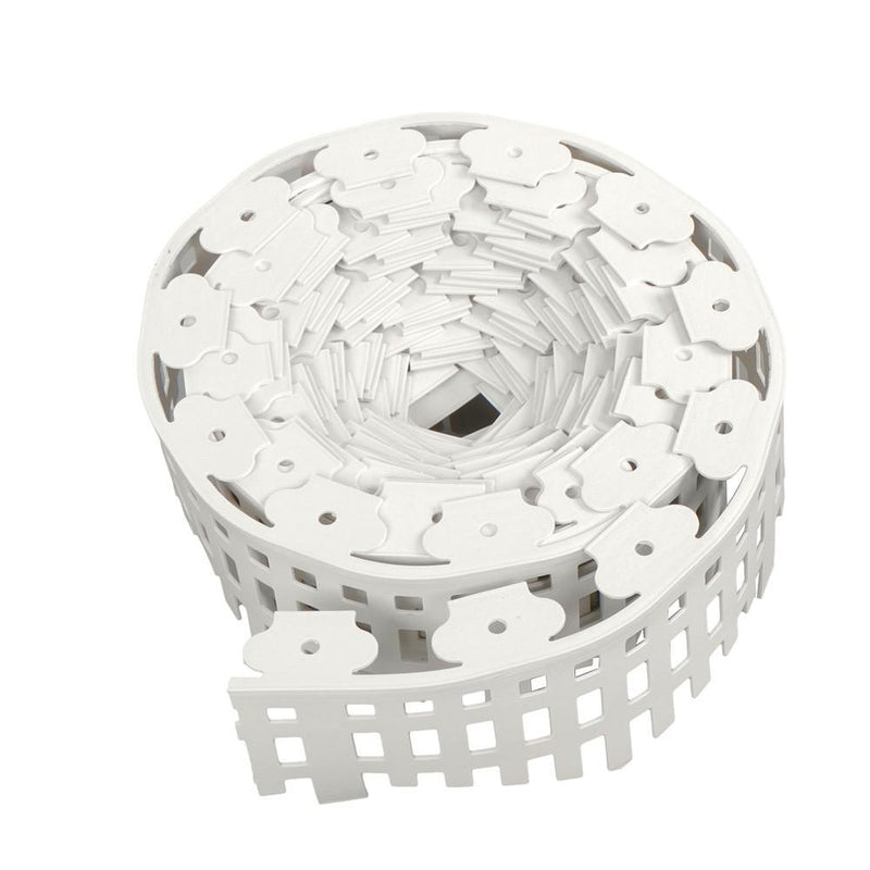 DURAFORCE 4.5'' x 50ft No-Dig White Plastic Landscape Edging With Anchoring Spikes Garden