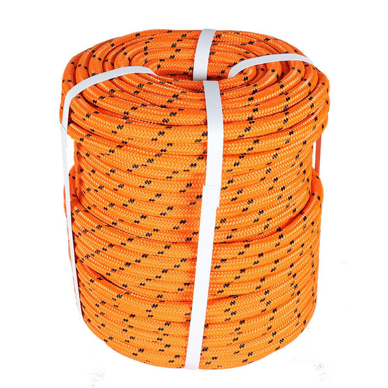 DURAFORCE 6180Lbs Breaking Strength Bull Rope Orange 1/2"×200' Double Braid Polyester Rope