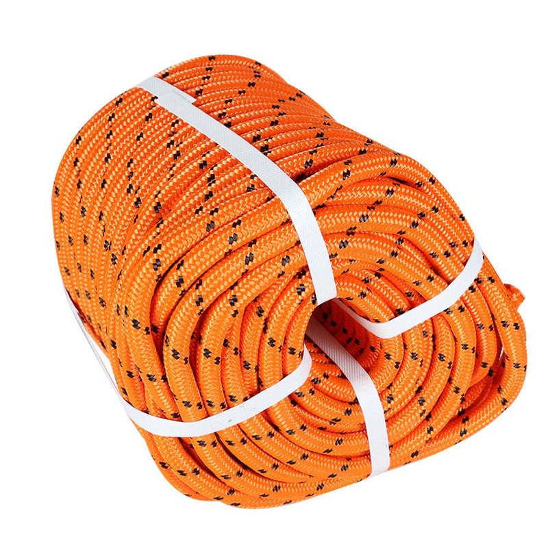 DURAFORCE 6180Lbs Breaking Strength Bull Rope Orange 1/2"×200' Double Braid Polyester Rope
