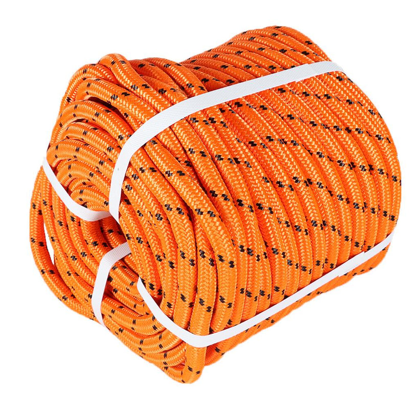 DURAFORCE 6180Lbs Breaking Strength Bull Rope Orange 1/2"×200' Double Braid Polyester Rope