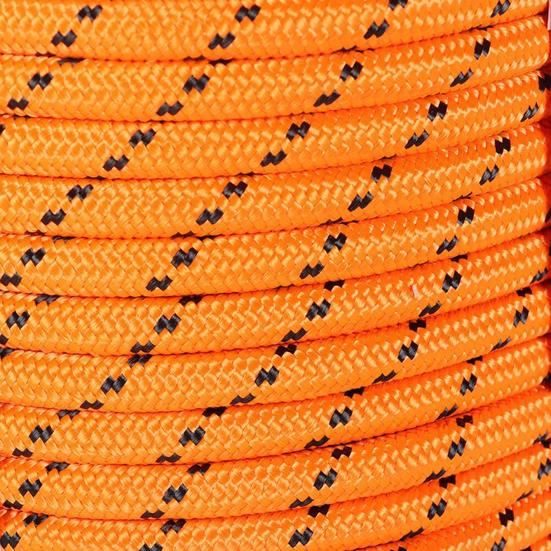DURAFORCE 6180Lbs Breaking Strength Bull Rope Orange 1/2"×200' Double Braid Polyester Rope