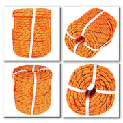 DURAFORCE 6180Lbs Breaking Strength Bull Rope Orange 1/2"×200' Double Braid Polyester Rope