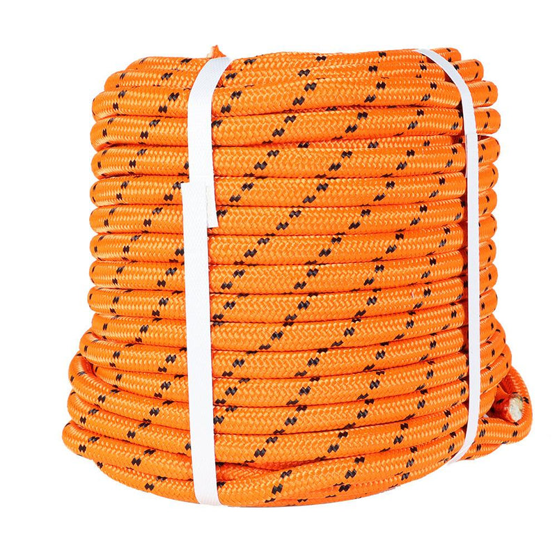 DURAFORCE 6180Lbs Breaking Strength Bull Rope Orange 1/2"×200' Double Braid Polyester Rope