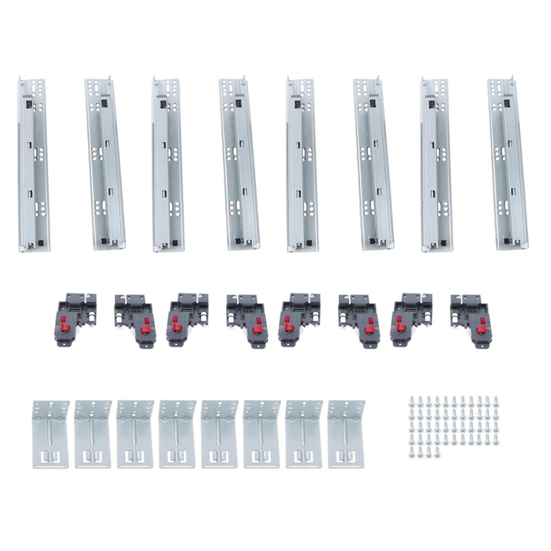 DURAFORCE 4 Pair 12 Inch Undermount Drawer Slides with Locking Device Soft Close 100lb