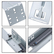 DURAFORCE 4 Pair 12 Inch Undermount Drawer Slides with Locking Device Soft Close 100lb