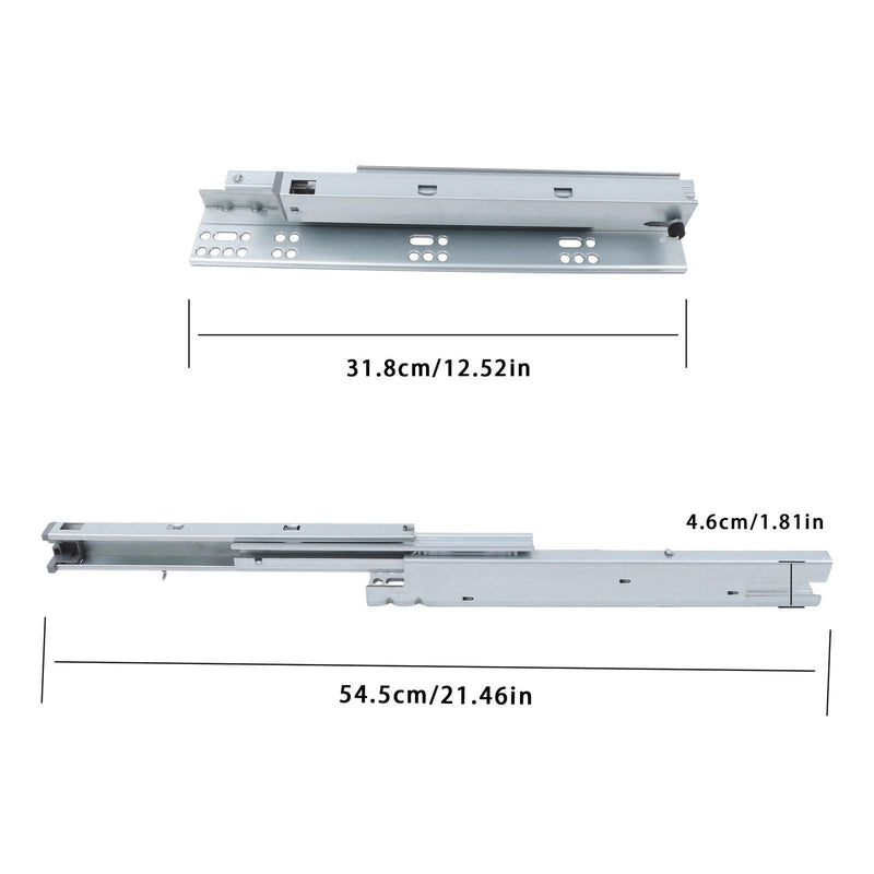DURAFORCE 4 Pair 12 Inch Undermount Drawer Slides with Locking Device Soft Close 100lb