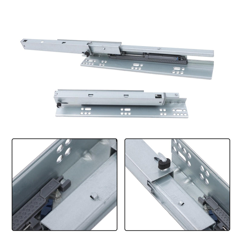 DURAFORCE 4 Pair 12 Inch Undermount Drawer Slides with Locking Device Soft Close 100lb