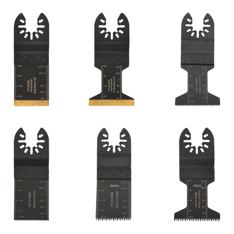 DURAFORCE 110-Piece Oscillating Saw Blades Set 6 Type Quick Release Multi Tool Blades