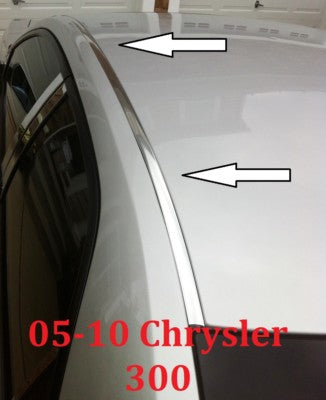 Chrome Roof Top Trim Molding Kit for Chrysler 300 2005 to 2010