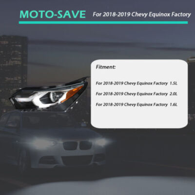 DURAFORCE Fit For Chevy Equinox 2018-2019 Factory Headlight Assembly Set Driver Left Side