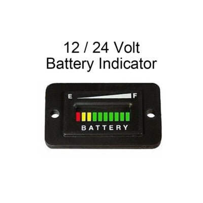 DURAFORCE 12 Volt Marine Trolling Motor Battery Indicator Charge Status Power Meter