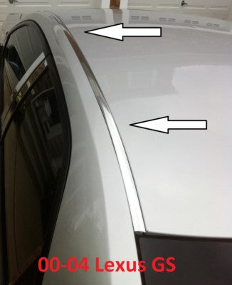 Chrome Roof Top Trim Molding Kit for Lexus GS 2000 2001 2002 2003 2004