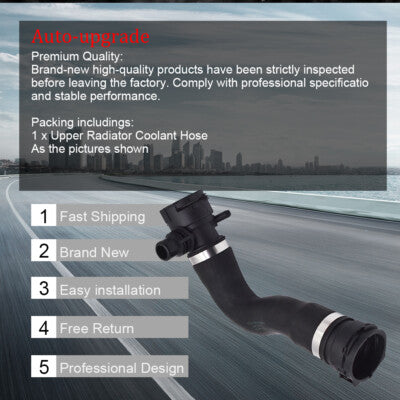 DURAFORCE Fit For BMW 335i 2007-2013 3.0L l6 Upper Radiator Coolant Hose 17-12-7-540-127