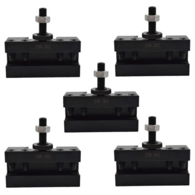 DURAFORCE 5Pcs CXA #2 250-302 Quick Change Tool Post Boring Turning & Facing Holder Lathe
